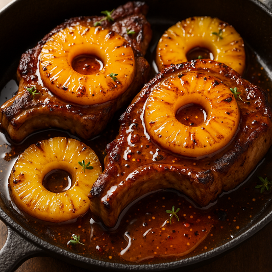 Make It Monday 🍍🔥 Pork Chops with SHoney Pineapple Ghost Pepper Infused Honey