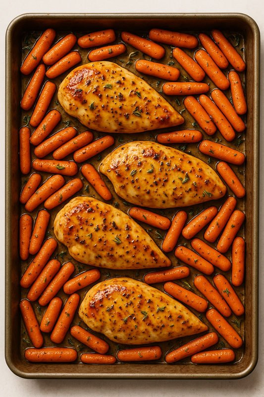 🍯🍗 🥕 SHoney Honey Roasted Chicken and Carrots